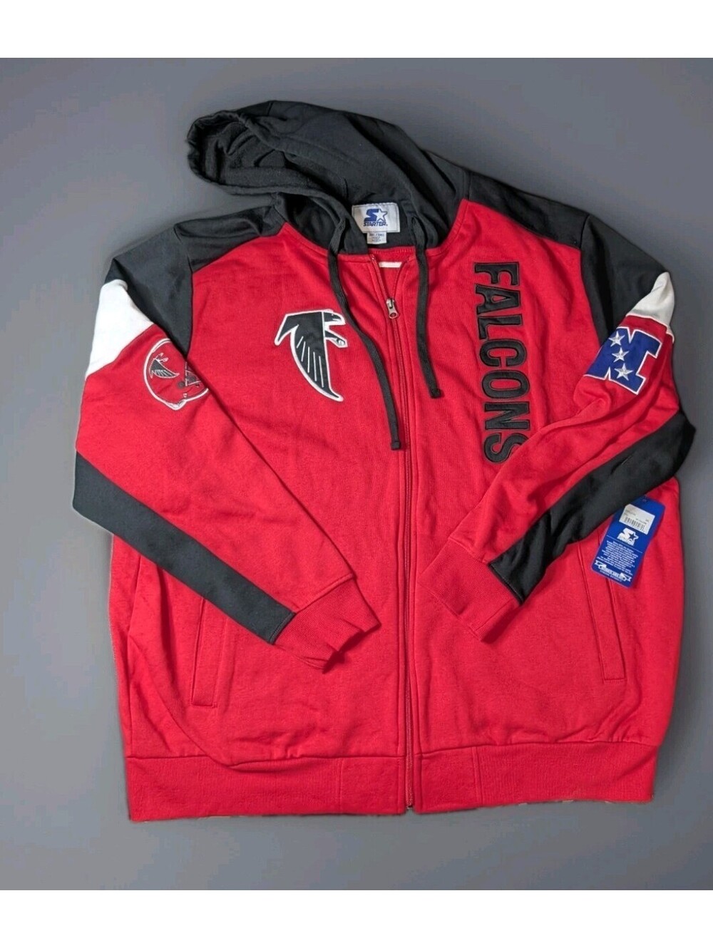 Atlanta Falcons Starter Sweatshirt Full Zip 3XL Embroidered NWT